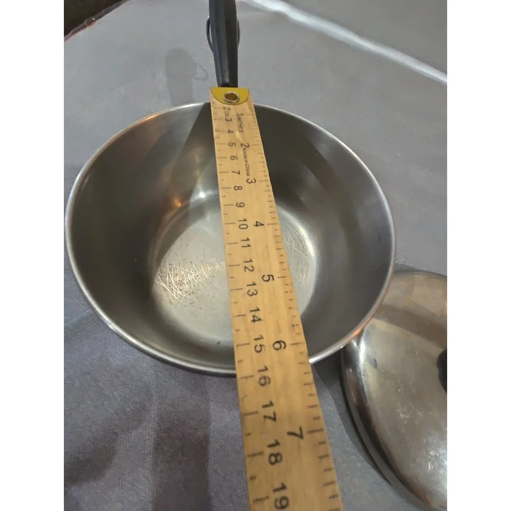 Vtg Revere Ware 1.5 Qt Saucepan Lid Stainless Copper Bottom Clinton IL USA 97-A